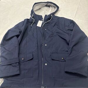 Navy Hooded Jacket, size large
